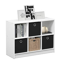 Load image into Gallery viewer, FURINNO Basic 3x2 Bookcase Storage, White/Black