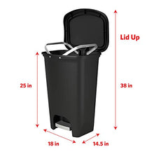 Load image into Gallery viewer, GLAD GLD-74030 Plastic Step Trash Can with Clorox Odor Protection of The Lid | 13 Gallon, 50 Liter, Black