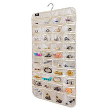 Load image into Gallery viewer, BB Brotrade HJO80 Hanging Jewelry Organizer,80 Pocket Organizer for Holding Jewelries(Beige)