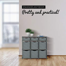 Load image into Gallery viewer, 9 Cube Organizer | Set of Storage Cubes Included | DIY Closet Organizer Bins | Cube Organizers and Storage Shelves Unit | Closet Organizer for Bedroom, Playroom, Livingroom, Office, Dorm (Grey)