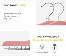 Load image into Gallery viewer, TOPIA HANGER American Red Cedar Wooden Tie Racks for Closet, 24 Tie Hangers Organizer, High-Grade Space Saving Necktie Holder for Storage and Display (1-Pack) CT14T