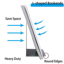Load image into Gallery viewer, Jekkis 8pcs Bookends, Metal Bookends for Shelves, Heavy Duty Book Ends, Non-Skid Book Stopper for Books, Magazines, DVDs
