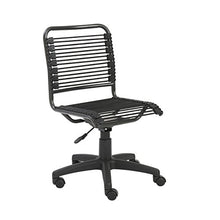 Load image into Gallery viewer, Euro Style Bungie Low Back Adjustable Office Chair, Black Bungies with Graphite Black Frame