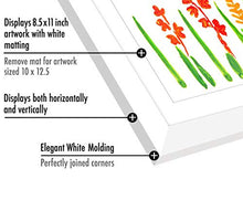 Load image into Gallery viewer, Americanflat 10x12.5 Kids Artwork Picture Frame in White- Displays 8.5x11 With Mat and 10x12.5 Without Mat - Composite Wood with Shatter Resistant Glass - Horizontal and Vertical Formats