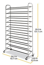 Load image into Gallery viewer, Whitmor 10 Tier Shoe Tower - 50 Pair - Rolling Shoe Rack with Locking Wheels - Chrome