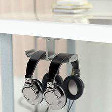 Load image into Gallery viewer, Headset Mount, 6amLifestyle Headphone Holder Aluminum Under Desk Dual Headphones Stand Hanger Stick-On Hooks Universal for All Headsets, Gray (Patented)