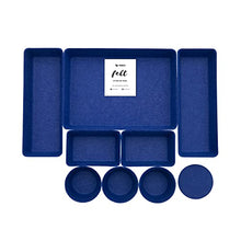 Load image into Gallery viewer, Teeo Felt Drawer Organizer Container Caddy Jewelry Tray Makeup Storage Organizers Home Office Desk Cosmetic Bins Dividers Box Compartment Nursery Bedroom Closet Organization, Pack of 9, Royal Blue