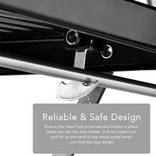 Load image into Gallery viewer, Delxo Step Ladder 3 Step Folding Step Stool with Anti-Slip Wide Pedal,Hold Up to 330lb Sturdy Steel 3 Step Stool ,Lightweight Folding Step Ladder for Adults Grey