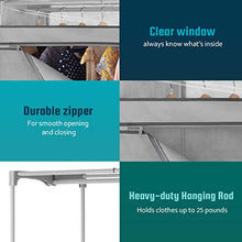 Load image into Gallery viewer, Whitmor Clothes Rack with Cover Portable Wardrobe Clothes Closet with Hanging Rack – 36” W x 64” H x 19.75” D – Perfect for Home, Storage Room, Dorm, etc. – Not for Outside Use - No-Tool Assembly