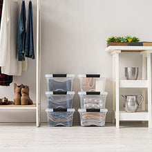 Load image into Gallery viewer, IRIS USA TB Clear Stack & Pull Storage Box, 12 Qt, 6 Count
