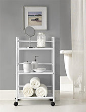 Load image into Gallery viewer, Ameriwood Home Marshall 3-Shelf Metal Rolling Utility Cart, White