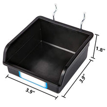 Load image into Gallery viewer, Pegboard Bins with Hooks and Labels, for Organizing Accessories, 10 Packs, Black