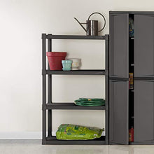 Load image into Gallery viewer, Sterilite 01643V01 4 Shelf Unit, Flat Gray Shelves & Legs, 1-Pack