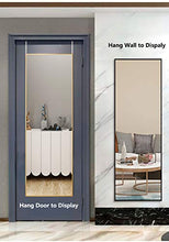 Load image into Gallery viewer, Beauty4U Full Length Mirror with Hanging Hooks for Door, Wall Mounted Decoration Dressing Mirror, Black, 50” x 14”