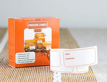 Load image into Gallery viewer, Removable Write-On Freezer Labels in Roll Dispenser, Food Date Storage Stickers for Refrigerator, Pantry, Kitchen & Home Organization, 1'' x 2'', Set of 300