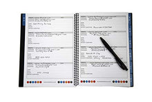Load image into Gallery viewer, Password Book Keeper Black, Alphabetical Tabs, Spiral Bound, Removable Sheets, Journal Organizer Includes Website, Address, Username, Password - 10" x 7.6" by Re-Focus The Creative Office (Black)