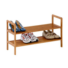 Load image into Gallery viewer, Honey-Can-Do SHO-01600 Bamboo 2-Tier Shoe Shelf