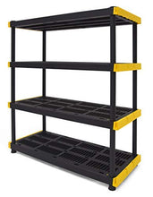 Load image into Gallery viewer, Original Black & Yellow 4-Tier Storage Shelving Unit, Indoor/Outdoor
