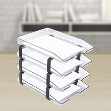 Load image into Gallery viewer, Acrimet Traditional Letter Tray 4 Tier Front Load Plastic Desktop File Organizer (Clear Crystal Color)