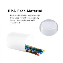 Load image into Gallery viewer, Marbrasse Desk Organizer - 6Pcs Pen Holder Cup Storage,Pen Organizer Stationery Caddy for Office, School, Home Supplies Translucent White