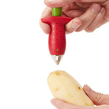 Load image into Gallery viewer, Chef'n Original Stem Gem Strawberry Huller, Red/Green -