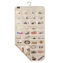 Load image into Gallery viewer, BB Brotrade HJO80 Hanging Jewelry Organizer,80 Pocket Organizer for Holding Jewelries(Beige)
