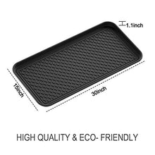 Load image into Gallery viewer, Magicfly Shoe Mat Tray, 30 x 15 x 1.2 Multi-Purpose Black Tray for All Weather Indoor Or Outdoor Use, Pack of 2
