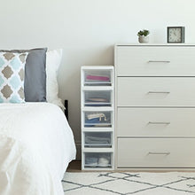 Load image into Gallery viewer, IRIS USA MSD-1 Compact Stacking Drawer, White, 6 Quart, 4-Pack