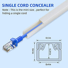 Load image into Gallery viewer, PQPB Cable Concealer Wall Cord Hider 142"(11.8ft) Cord Cover Channel, Cable Raceway Management for Hiding Wall Mount Ethernet Cable Computer Cords in Home Office, 9X L16in X W0.4in X 0.4in, White