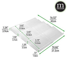 Load image into Gallery viewer, mDesign Adjustable, Expandable Plastic Spice Rack, Drawer Organizer for Kitchen Cabinet Drawers - 3 Slanted Tiers for Garlic, Salt, Pepper Spice Jars, Seasonings, Vitamins, Supplements - Clear