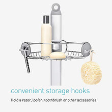 Load image into Gallery viewer, simplehuman Corner Shower Caddy, Stainless Steel and Anodized Aluminum