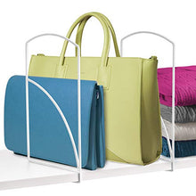 Load image into Gallery viewer, Lynk Tall Shelf Dividers - Closet Shelf Organizer (Set of 2) - White