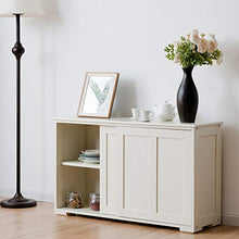 Load image into Gallery viewer, Costzon Kitchen Storage Sideboard, Antique Stackable Cabinet for Home Cupboard Buffet Dining Room (Cream White with Sliding Door)