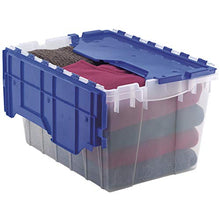 Load image into Gallery viewer, Akro-Mils 66486CLDBL 12-Gallon Plastic Storage KeepBox with Attached Lid, 21-1/2-Inch by 15-Inch by 12-1/2-Inch, Semi Clear