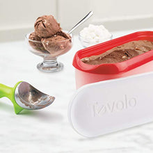 Load image into Gallery viewer, Tovolo Glide-A-Scoop Ice Cream Tub Reusable Container With Non-Slip Base, Stackable on Freezer Shelves, BPA-Free, 1.5 Quart, Strawberry Sorbet