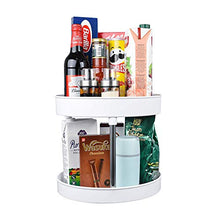 Load image into Gallery viewer, Empaxum 2 Tier Plastic Lazy Susan Cabinet Organizer 12" Non-skid Under Sink Organizers Kitchen Bathroom Organizers and Storage Rotating Spice Rack Organizer for Fridge, Pantry, Countertop, White