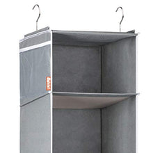 Load image into Gallery viewer, Univivi Shelves Hanging Organizer 6 - Layer Collapsible Hanging Closet Organizer with 6 Side Pockets Closet Hanging Shelves (Gray)