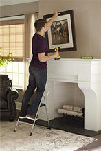 Load image into Gallery viewer, COSCO 11308PBL1E Two Step Big Step Folding Step Stool with Rubber Hand Grip, Gray