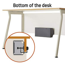 Load image into Gallery viewer, TAP-UP Cable Box, Desk Mounted Cable Management Box, Cord Organizer - Easy to Install Without Drilling Any Holes to Your Desk (Gray)