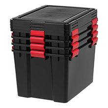 Load image into Gallery viewer, IRIS USA UCB-LDD WEATHERTIGHT Storage Box, 74 Qt, Clear/Black, 4 Count