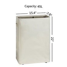Load image into Gallery viewer, Chrislley Slim Rolling Laundry Hamper with Wheels Thin Laundry Hamper Narrow Clothes Hampers Tall Dirty Laundry Hamper Basket (Slim 22 Inches, Beige)