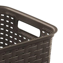 Load image into Gallery viewer, Sterilite 12736P06 Tall Weave Basket, Espresso, 6-Pack