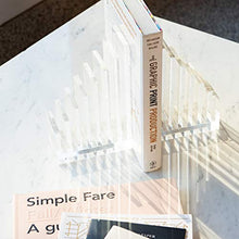 Load image into Gallery viewer, russell+hazel Acrylic Collator and Bookend, Clear, 5” x 8” x 2.5”