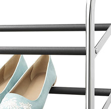 Load image into Gallery viewer, Whitmor 10 Tier Shoe Tower - 50 Pair - Rolling Shoe Rack with Locking Wheels - Chrome