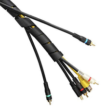 Load image into Gallery viewer, 10-ft Cable Slinky Soft and Flexible Rubber Spiral Cord Wrap (2-ft X 5 pcs) Black