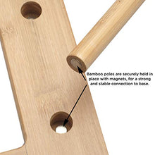 Load image into Gallery viewer, Bamboo Boot Rack Free Standing Shoe Organizer, Holds 6 Pairs, Store Tall Knee-High, Hiking, Riding, Rain or Work Boots in closets, entryways & more