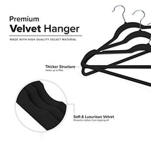 Load image into Gallery viewer, HOUSE DAY Black Velvet Hangers -60 Pack- Non Slip Felt Hangers Space Saving Clothes Hanger Velvet Hanger Heavy Duty Adult Hanger for Coat, Suit