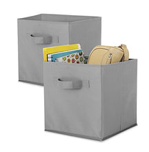 Load image into Gallery viewer, Whitmor Set of 2-10 x 10 x 10 inches-Gray Collapsible Cubes