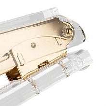 Load image into Gallery viewer, E&O Acrylic Stapler,One Finger,No Effort,Spring Powered Stapler,20 Sheets Capacity,Fits Standard Staples,with 1000 Pieces Staples,(Gold)……
