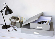 Load image into Gallery viewer, Bigso Sverker Fiberboard Legal/Art Storage Box, 3.3 x 17.1 x 12.2 in, White